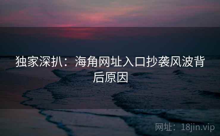 独家深扒：海角网址入口抄袭风波背后原因