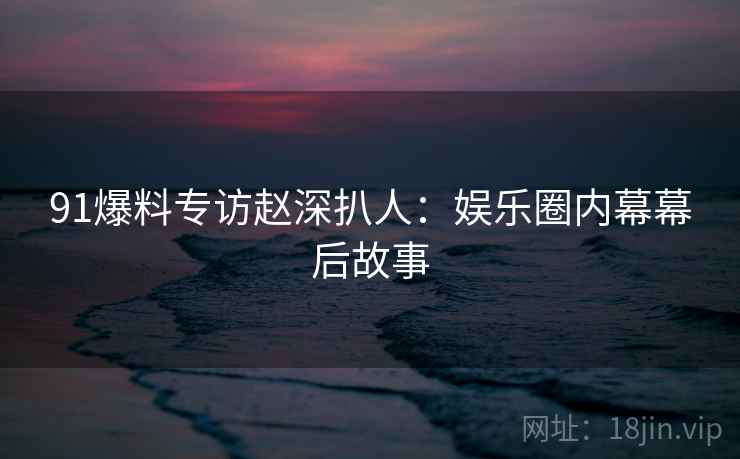 91爆料专访赵深扒人：娱乐圈内幕幕后故事